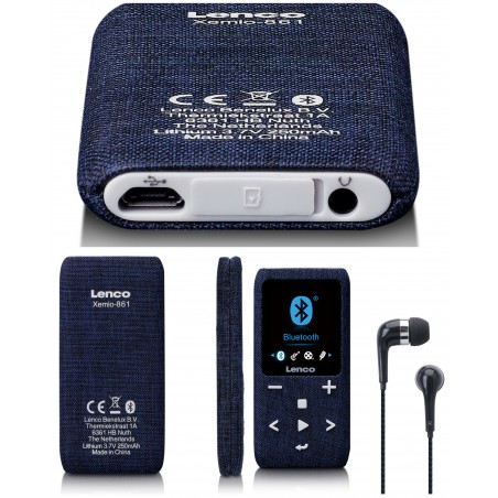 Lecteur MP3 – MP4 avec Bluetooth Carte micro SD 8 Go noir
