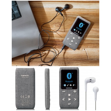 Lecteur MP3 – MP4 avec Bluetooth Carte micro SD 8 Go gris