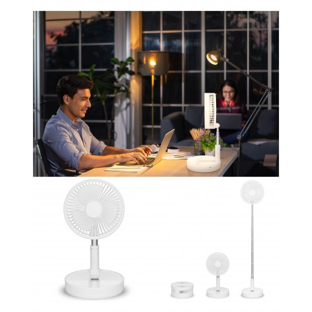 Ventilateur 20 cm SUR BATTERIE hauteur réglable 35 – 100 cm Hauteur réglable