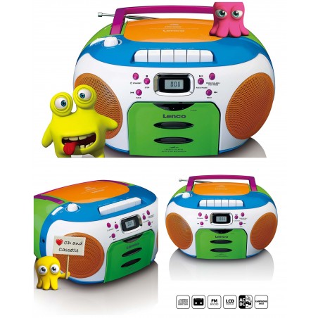 Boombox portable CD radio DAB+ – FM – Cassette