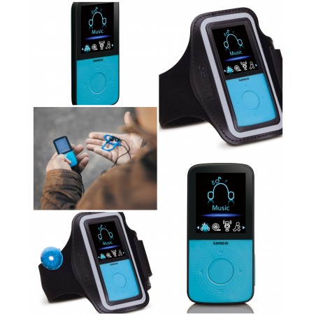 Lecteur MP3 – MP4 Bluetooth – podomètre capacité MicroSD 32 Go noir – bracelet de sport Lime