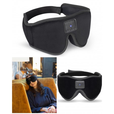 Masque Bandeau de sommeil avec écouteurs compatibles Bluetooth®