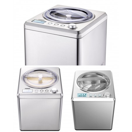 Sorbetière 2 L 180 W acier inoxydable brossé écran LCD Cuve amovible en acier inoxydable