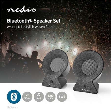 Enceinte Bluetooth® en tissu | 2x 15 W |
