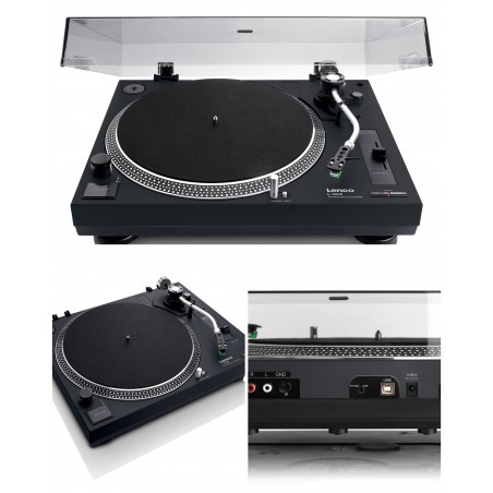 Platine vinyle à entraînement direct – enregistrement USB-PC et sortie ligne RCA 33 tr/min et 45 tr/min