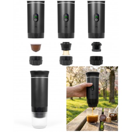 Machine à café sans fil portable avec chauffe intégrée, chauffe rapide sans câble compatible Nespresso