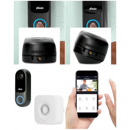 Carillon Interphone video sans fil Wi-Fi – 1 × SMART-RING20, 1 × SMART-RING-BELL