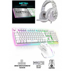Pack GAMER Blanc + Casque