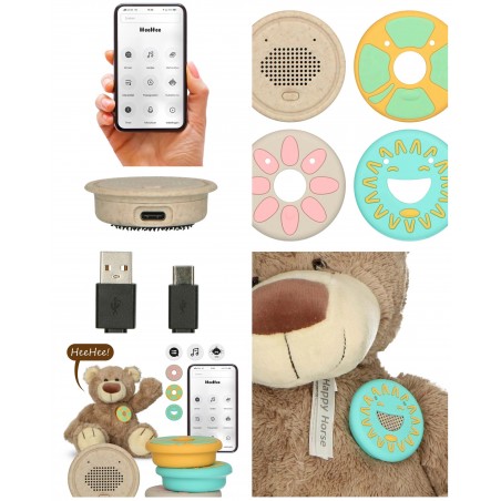 Peluche Ours peluche électronique – ami interactif avec bouton de conversation – Baby HeeHee