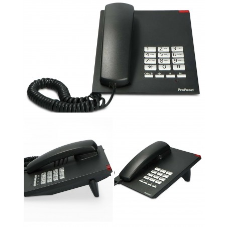 Téléphone filaire noir Grandes touches
