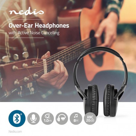 Casque sans Fil | Bluetooth® | Tour d'oreille | Réduction de Bruit Active (ANC) | Noir