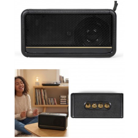 Enceinte portable Party Bluetooth rétro vintage Beige Stereo TWS