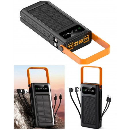 Batterie SOLAIRE externe Chargeur 4-en-1 pour Smartphone 20 000 mAh – Powerbank