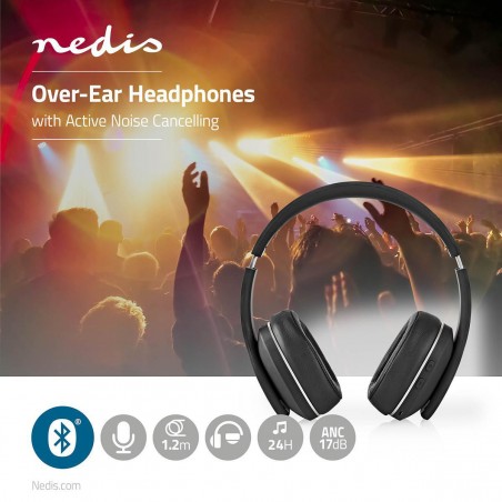 Casque sans Fil | Bluetooth® | Tour d'oreille | Réduction de Bruit Active (ANC) | Noir