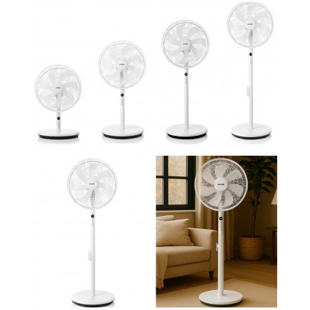 Ventilateur 4-en-1 DIAM 35 cm 45 W hauteur réglable 35 – 120 cm Hauteur réglable