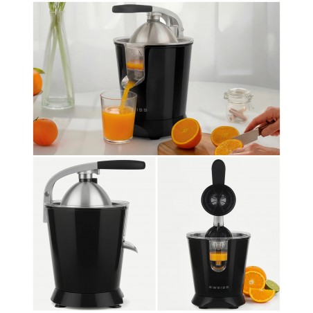 Presse-agrumes Fruits à Bras électrique noir Design 160 W