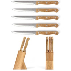 Bloc de 6 couteaux à steak...