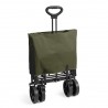 Chariot de transport pliable 89 L – 2 poches de rangement – Freins intégrés sur 2 roues