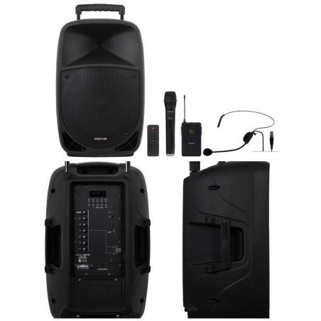 Enceinte Bluetooth sono portable sans fil 800 W Stéréo karaoké TWS – 2 MICROS UHF
