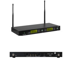 DOUBLE micro-Main UHF Pro Diversity sans fil – UHF-LCD DJ PARTY 32 canaux DSP DUO
