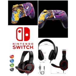 Pack manette Bluetooth Nintendo Switch Pokémon Pikachu – Pikachu vs. Gengar