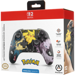 Manette SWITCH2 Bluetooth Nintendo Pikachu Pokémon Officielle + HYDRO BOUTEILLE