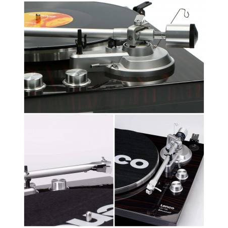 Platine Pro vinyle Bluetooth 5.2 Bois Foncé – plateau Marron foncé – Tourne disque
