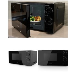 Four à micro-ondes – noir Laquée Métallique – 20 L – 700 W – 5 Programmes Automatiques