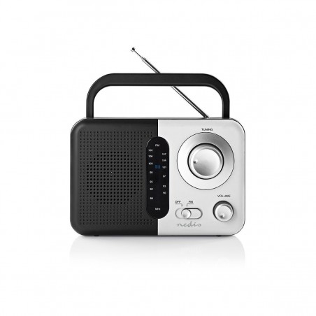 Radio FM | 2,4 W | Poignée de Transport | Noir/Blanc