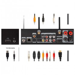 Chaîne Hi-Fi Tout-en-Un DABMAN i560 CD – Lecteur CD, DAB+, FM, Radio Internet & Bluetooth – Amplificateur – Noir
