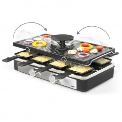 Appareil à Raclette 8 Personnes 1400W – Grill, Plancha & Pierre de Cuisson