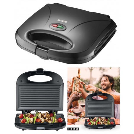 APPAREIL Grill Viande Panini noir Plaque anti-adhésive 750W Haute qualité