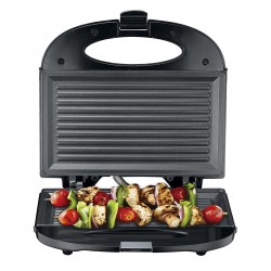 APPAREIL Grill Viande Panini noir Plaque anti-adhésive 750W Haute qualité