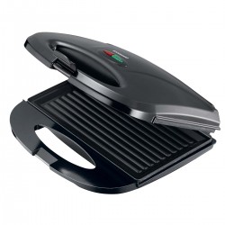 APPAREIL Grill Viande Panini noir Plaque anti-adhésive 750W Haute qualité