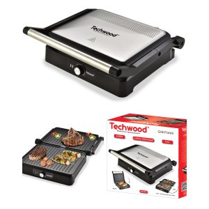 Grill – Panini Taille XL Cuisson diététique Ouverture à 180° anti-adhésive avec Témoins lumineux