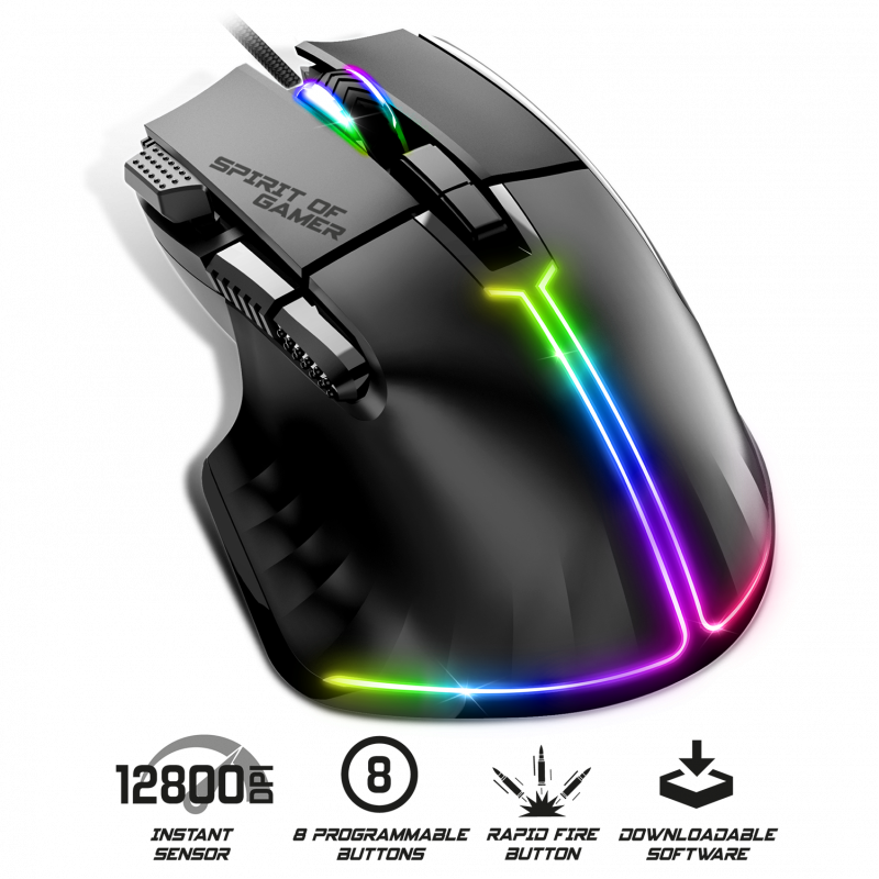Pack souris gamer gaming Pro m3 RGB Spirit of gamer