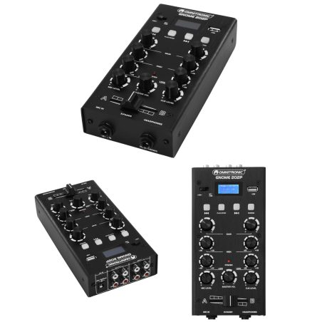 Table de mixage 2 canaux stéréo Bluetooth et lecteur MP3 - réglage de gain et égaliseur 2 bandes, raccordement par prises RCA
