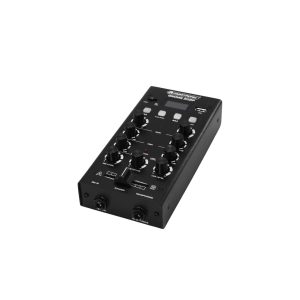 Table de mixage 2 canaux stéréo Bluetooth et lecteur MP3 - réglage de gain et égaliseur 2 bandes, raccordement par prises RCA