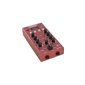 Table de mixage 2 canaux stéréo Bluetooth et lecteur MP3 - réglage de gain et égaliseur 2 bandes, raccordement par prises RCA