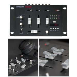 Table de mixage 3 canaux stéréo Bluetooth USB MP3 - réglage de gain et égaliseur 2 bandes, raccordement par prises RCA