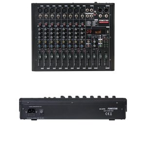 Table de mixage 8 canaux stéréo Bluetooth USB MP3 - Carte son PC - égaliseur 2 bandes, raccordement par prises RCA