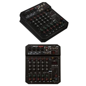 Table de mixage 6 canaux stéréo Bluetooth USB MP3 - Carte son PC - égaliseur 2 bandes, raccordement par prises RCA