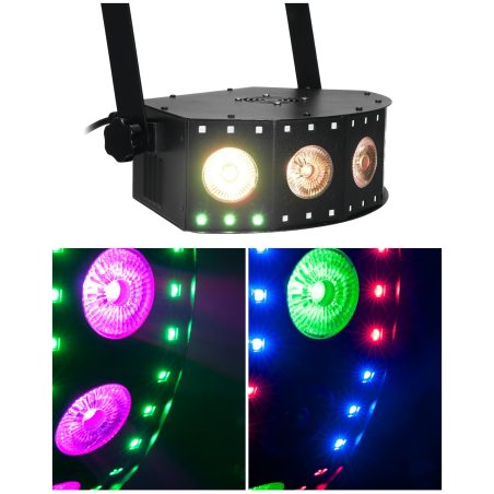 Jeu de lumière 35 LED 4 en-1 RGBW-UV 20W LED DMX, lumière de scène RGB de 20W Stroboscope DMX