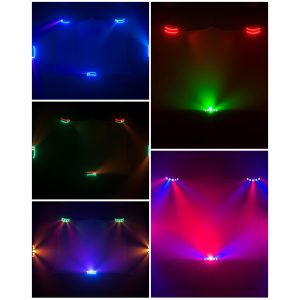 Jeu de lumière 35 LED 4 en-1 RGBW-UV 20W LED DMX, lumière de scène RGB de 20W Stroboscope DMX