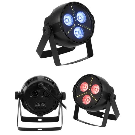Projecteur de lumière 21 LED 4 en-1 RGBW 16W LED DMX, lumière de scène RGB de 16W Stroboscope DMX