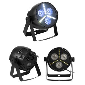 Projecteur de lumière 21 LED 4 en-1 RGBW 16W LED DMX, lumière de scène RGB de 16W Stroboscope DMX