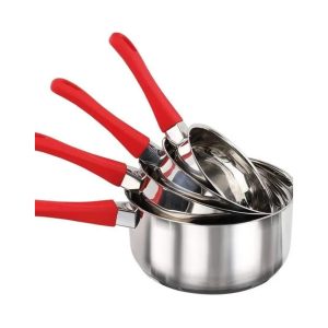 Set de 3 casseroles acier inoxydable tous feux