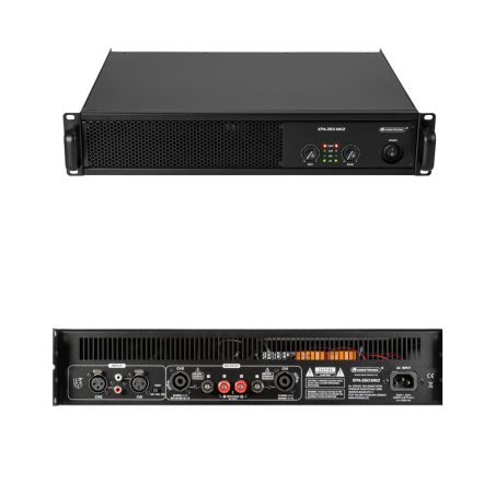 Amplificateur PA Stéréo Classe AB 2 x 175 W RMS / 4 Ω – 2 x 130 W RMS / 8 Ω – Limiteur – XLR/RCA – Rack 19" 2U