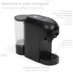 Cafetière Expresso MULTI-CAPSULES 4-en-1 – 20 Bars 1 400 W Ideal pour un cafe serre/long chocolat – Capuccino