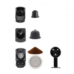 Cafetière Expresso MULTI-CAPSULES 4-en-1 – 20 Bars 1 400 W Ideal pour un cafe serre/long chocolat – Capuccino